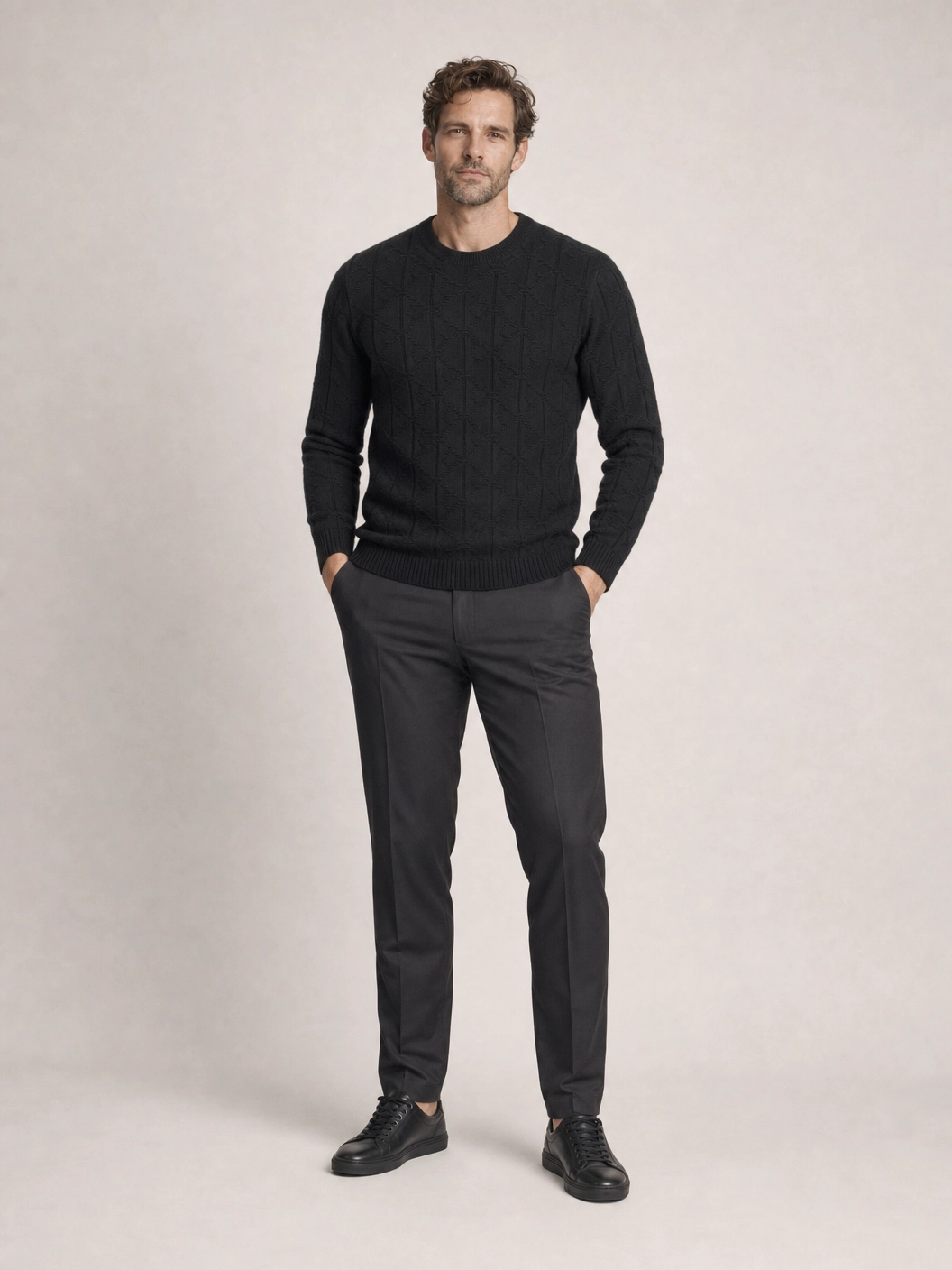 Suéter Calvin Klein Tricot Logo AOP
