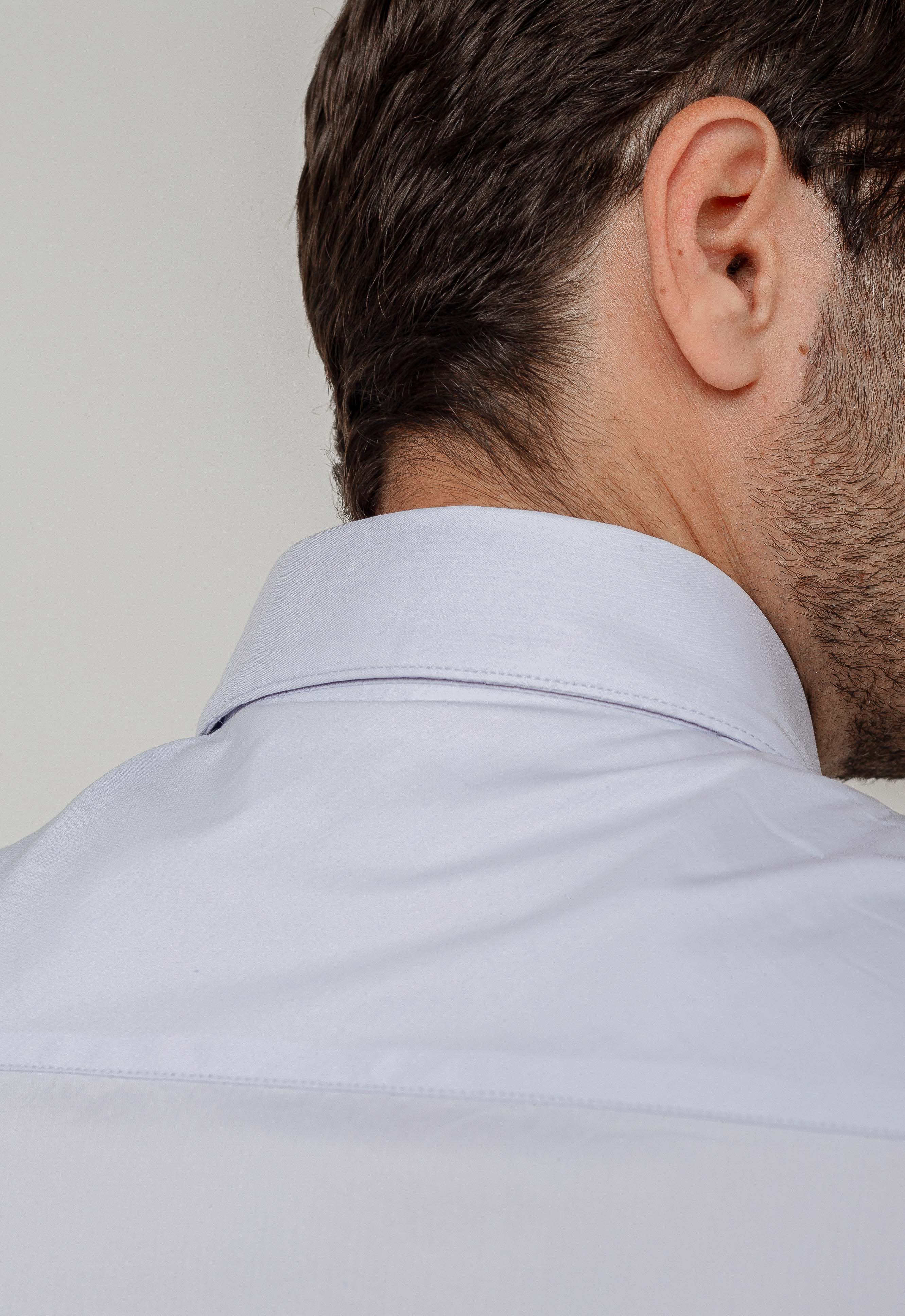 Camisa Calvin Klein ml Slim Fit Poliamida Azul Claro