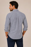 Camisa RL Ml Custom Fit Xadrez Preta Ponei Vermelho