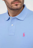 Polo RL Azul Claro Small Ponei Rosa