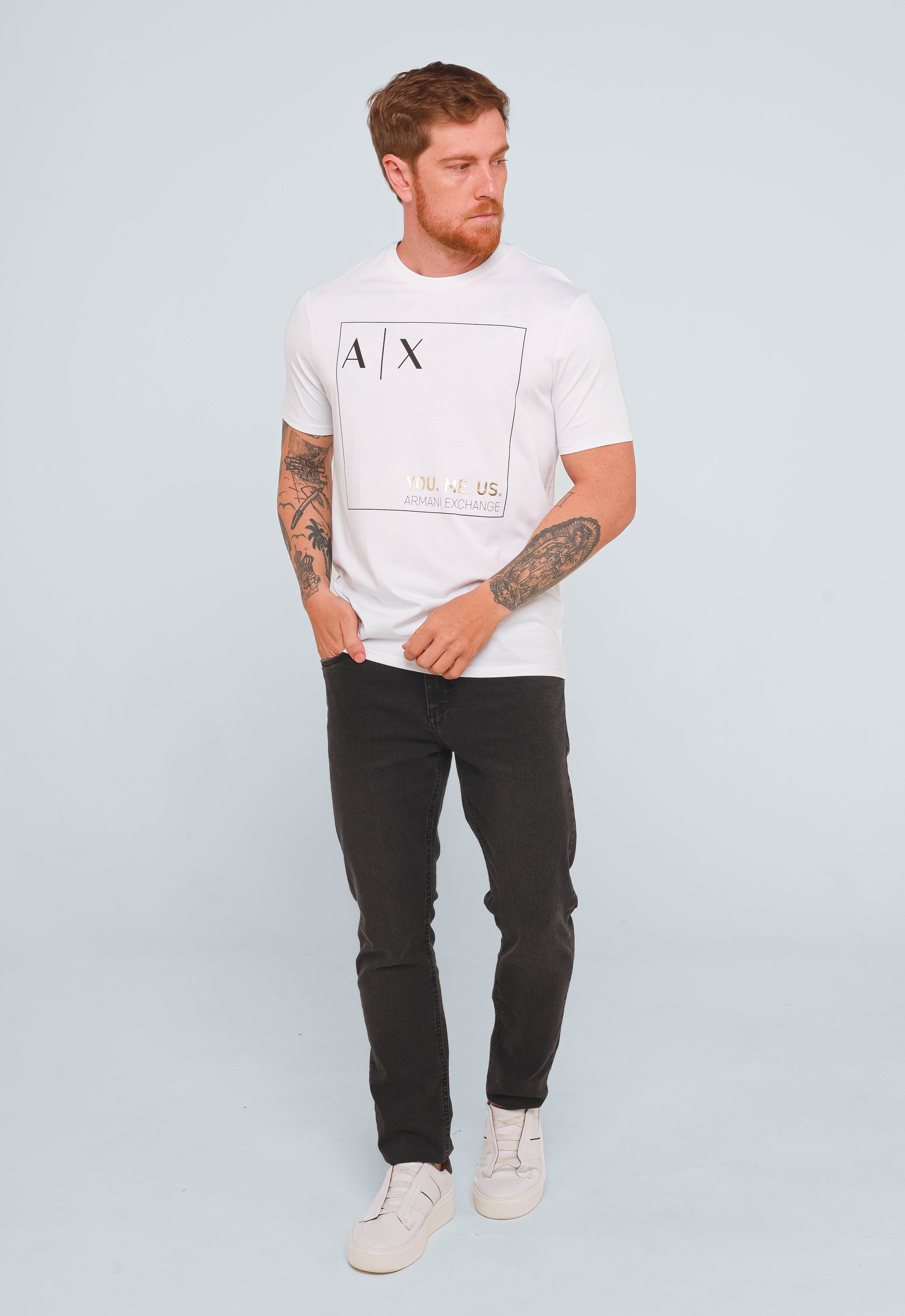 Camiseta Armani Exchange Sustainability Logo Central