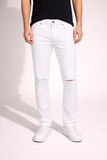 Calça John John Rasgo Joelho Branca