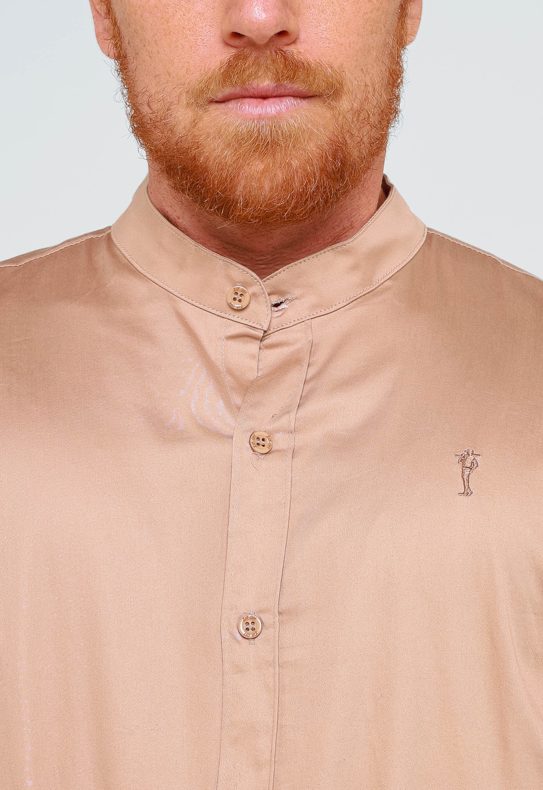 Camisa Zip Off Gola Padre Bege 899