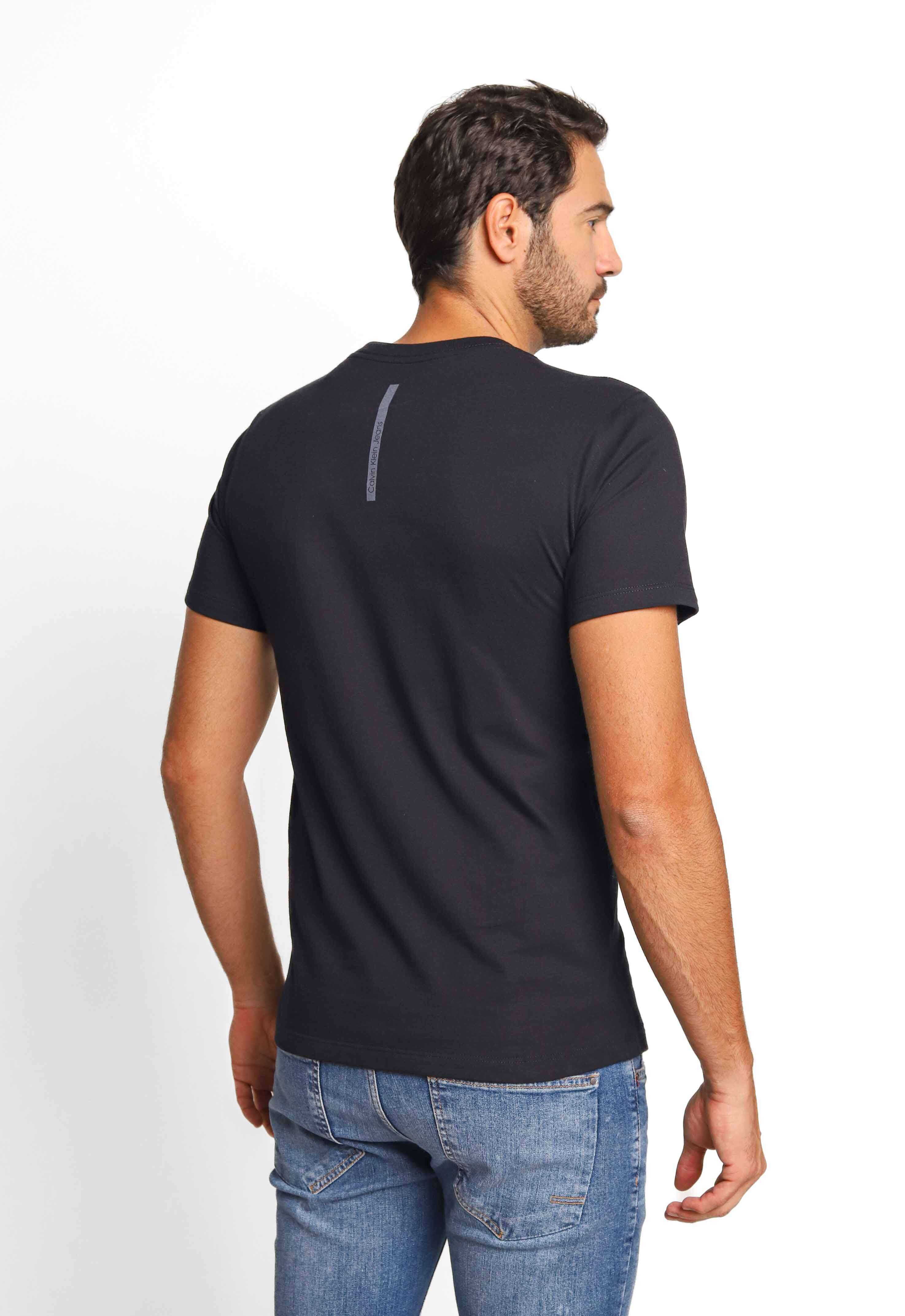 Camiseta Calvin Klein Jeans Logo Central - Sale