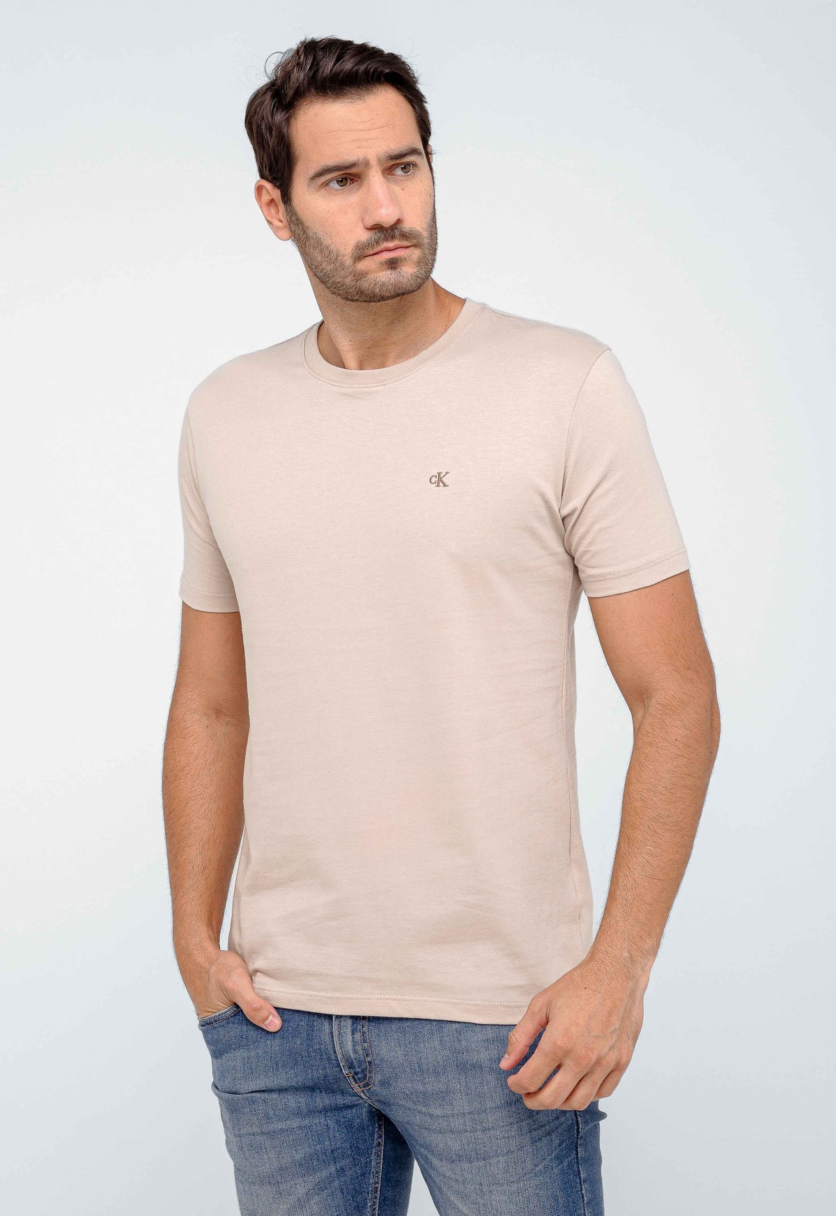 Camiseta Calvin Klein Logo Peito Bordado
