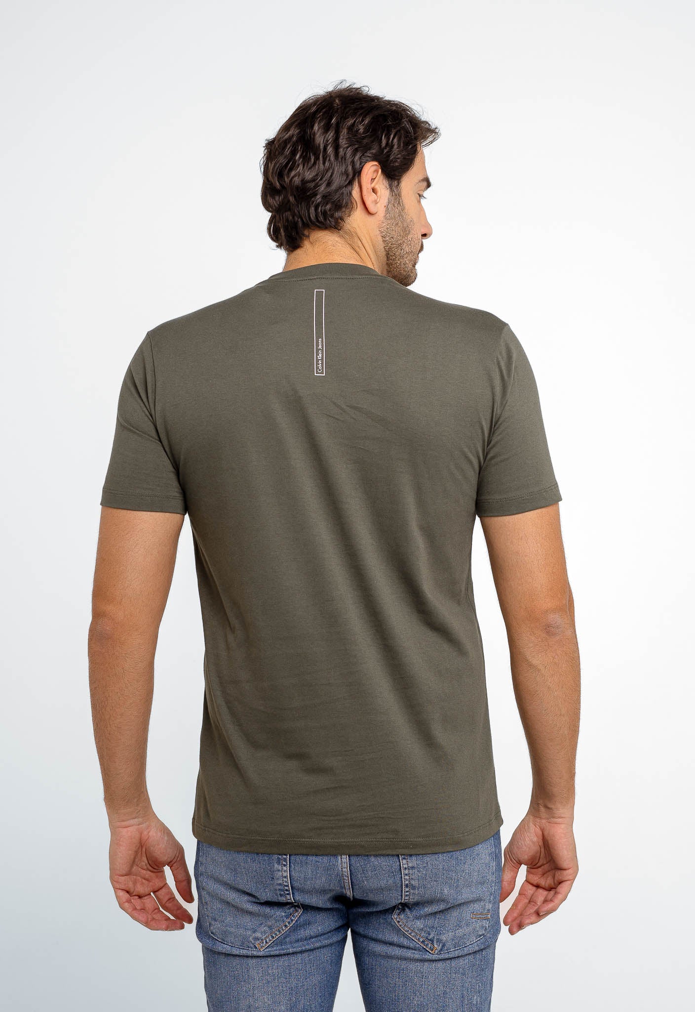 Camiseta Calvin Klein Jeans Básica Logo Listras