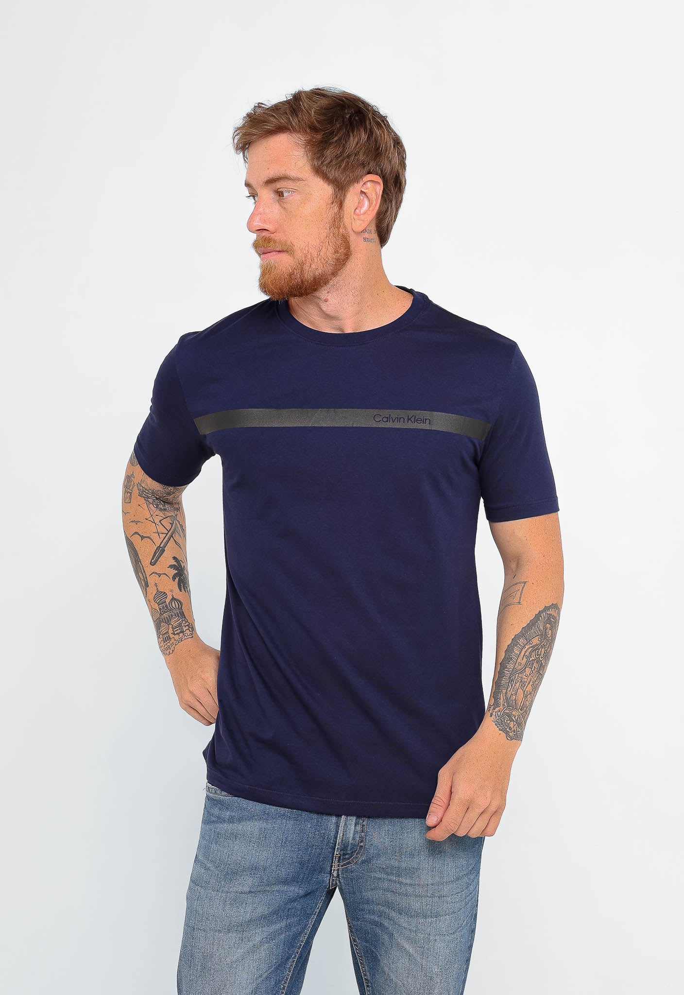 Camiseta Calvin Klein Básica Logo Faixa