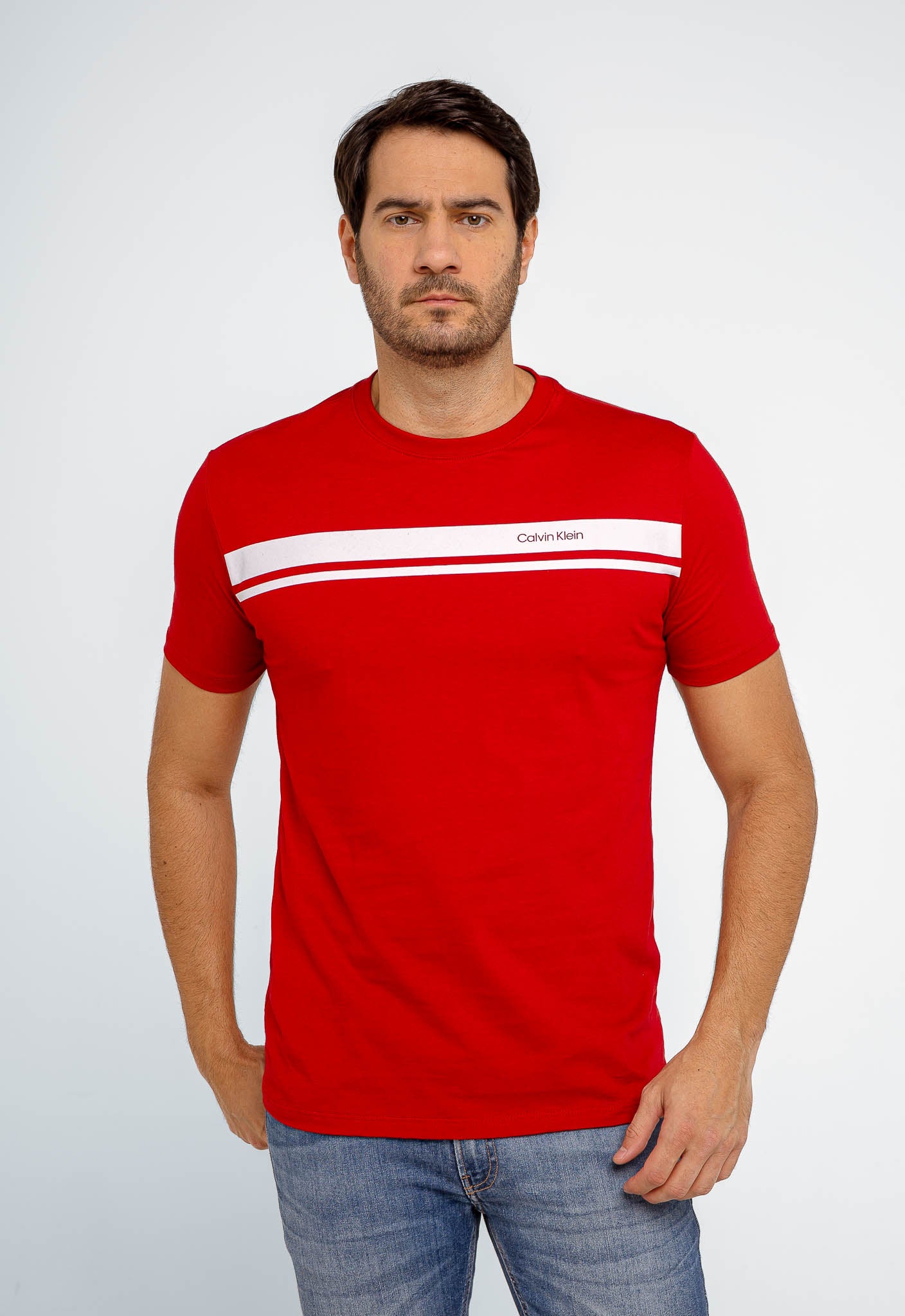 Camiseta Calvin Klein Logo Listras