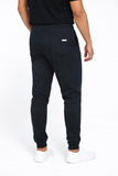 Calça Moletom Jogger Eleven C/ Ziper Preto