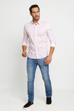Camisa Calvin Klein Slim Cannes Basica Essential Rosa Claro