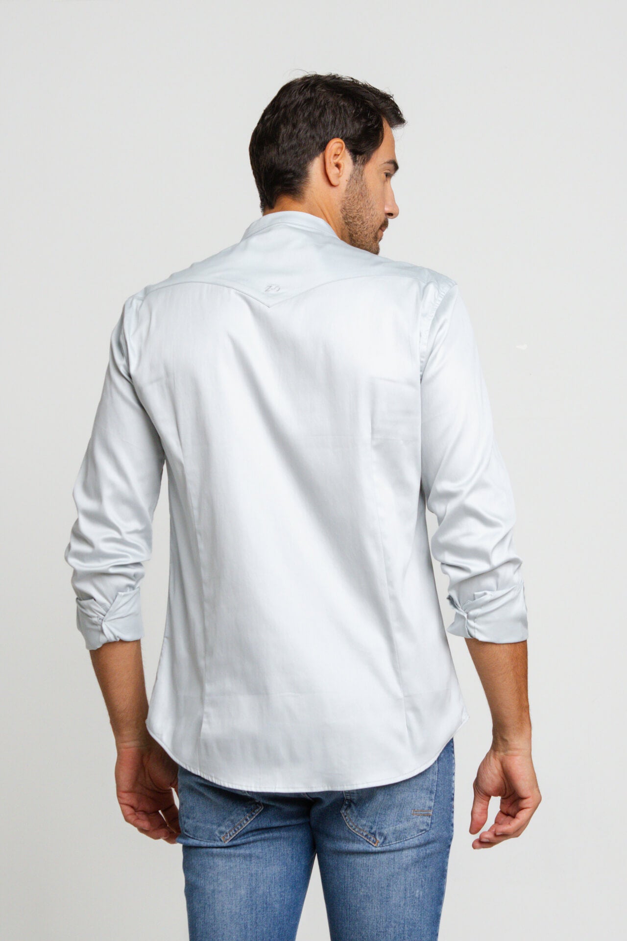 Camisa Zip Off Ml Gola Padre Cinza 008