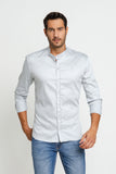 Camisa Zip Off Ml Gola Padre Cinza 008