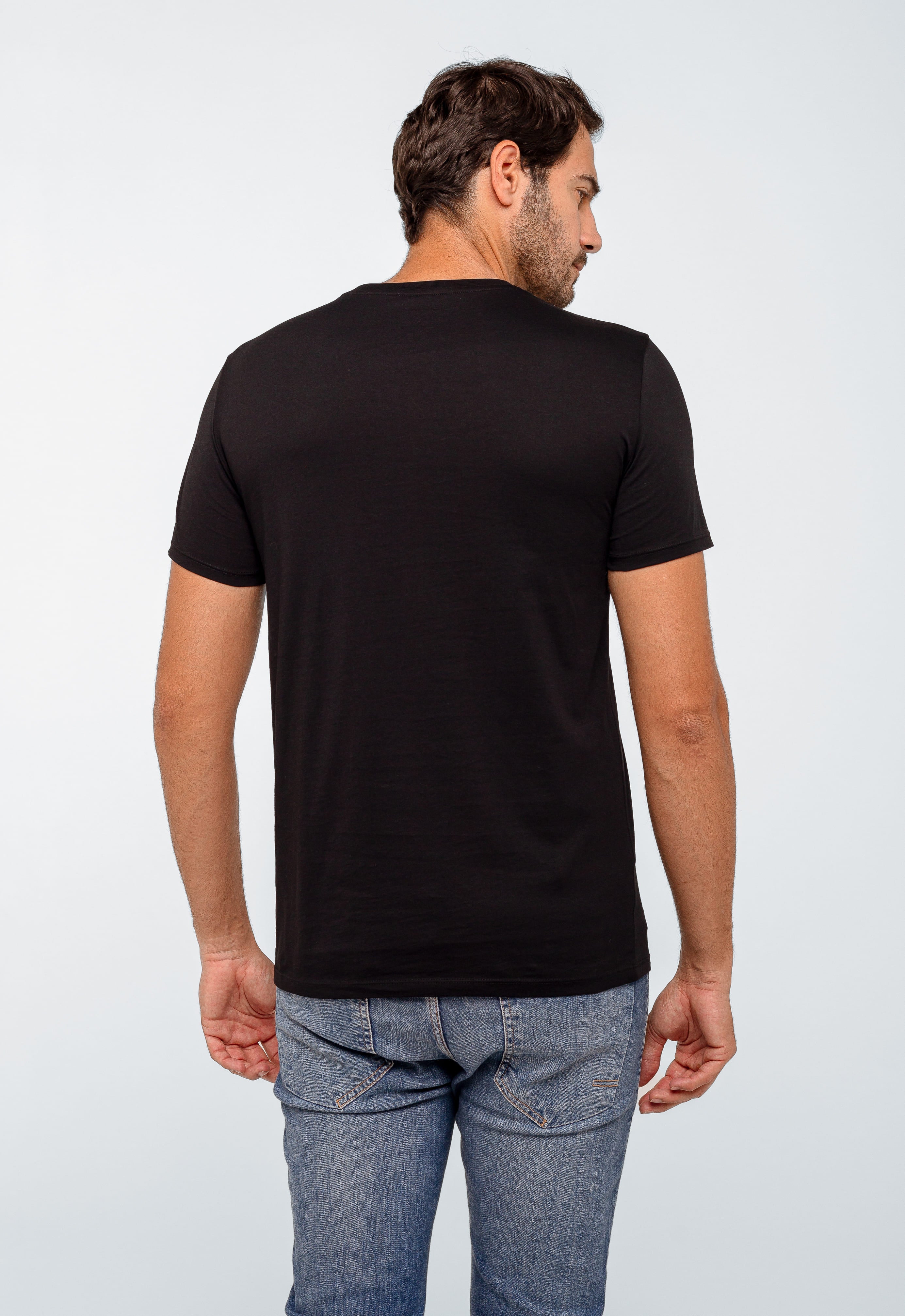 Camiseta Armani Exchange Logo Central Round