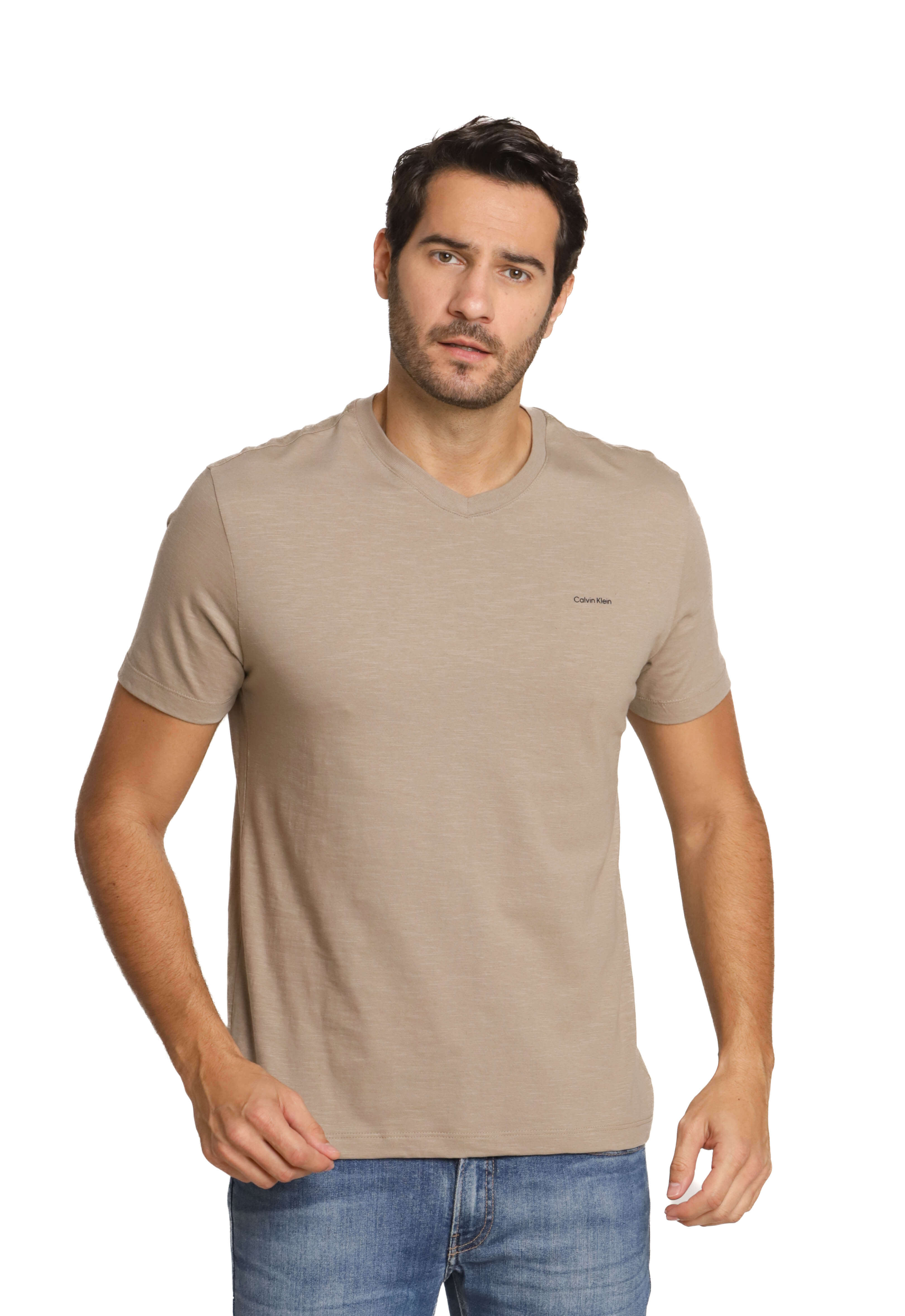 Camiseta Calvin Klein Gola V Flamê
