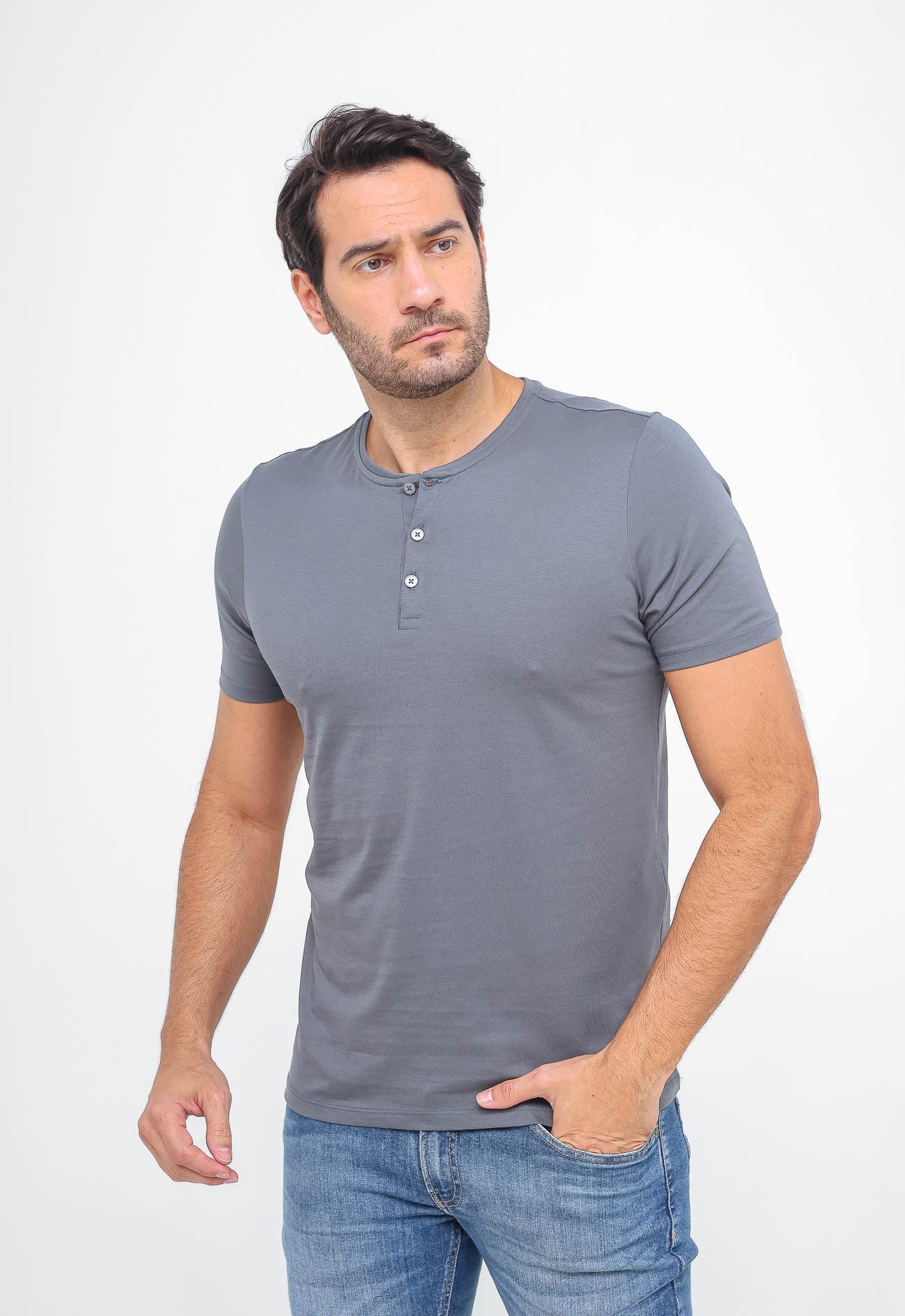 Camiseta Dom Henrico Henley Pima