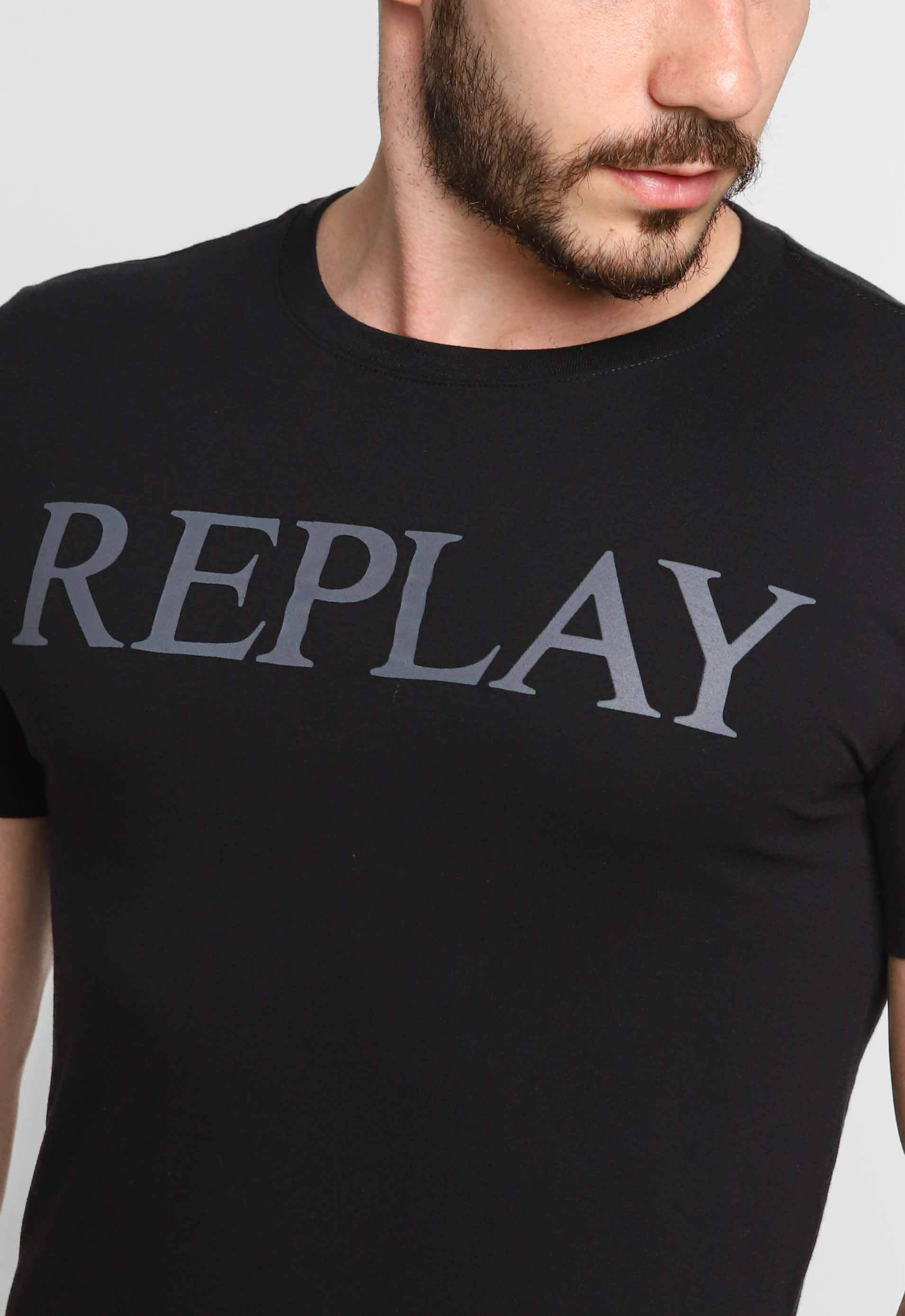 Camiseta Replay Logo Central