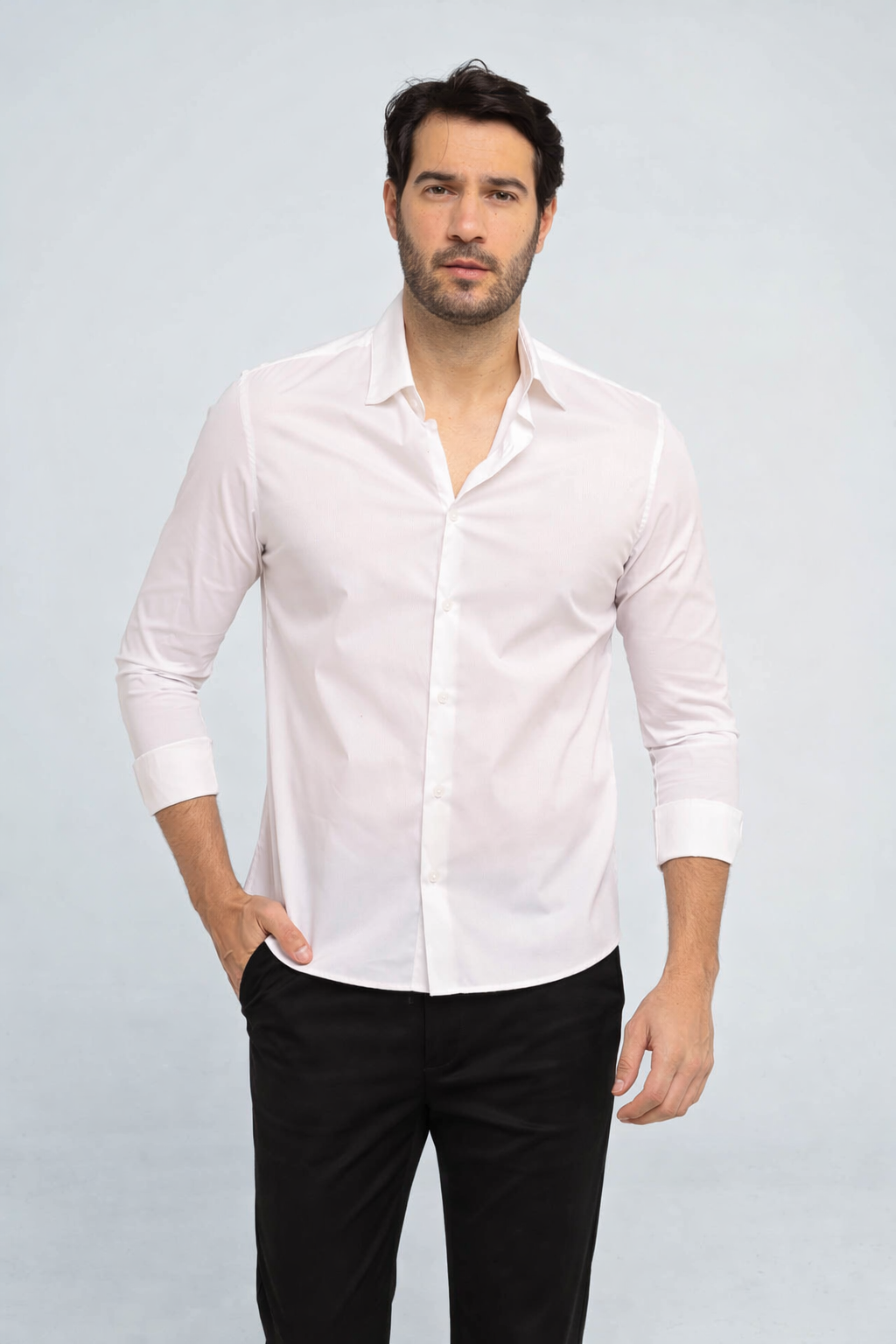 Camisa Zip Off ML Branco