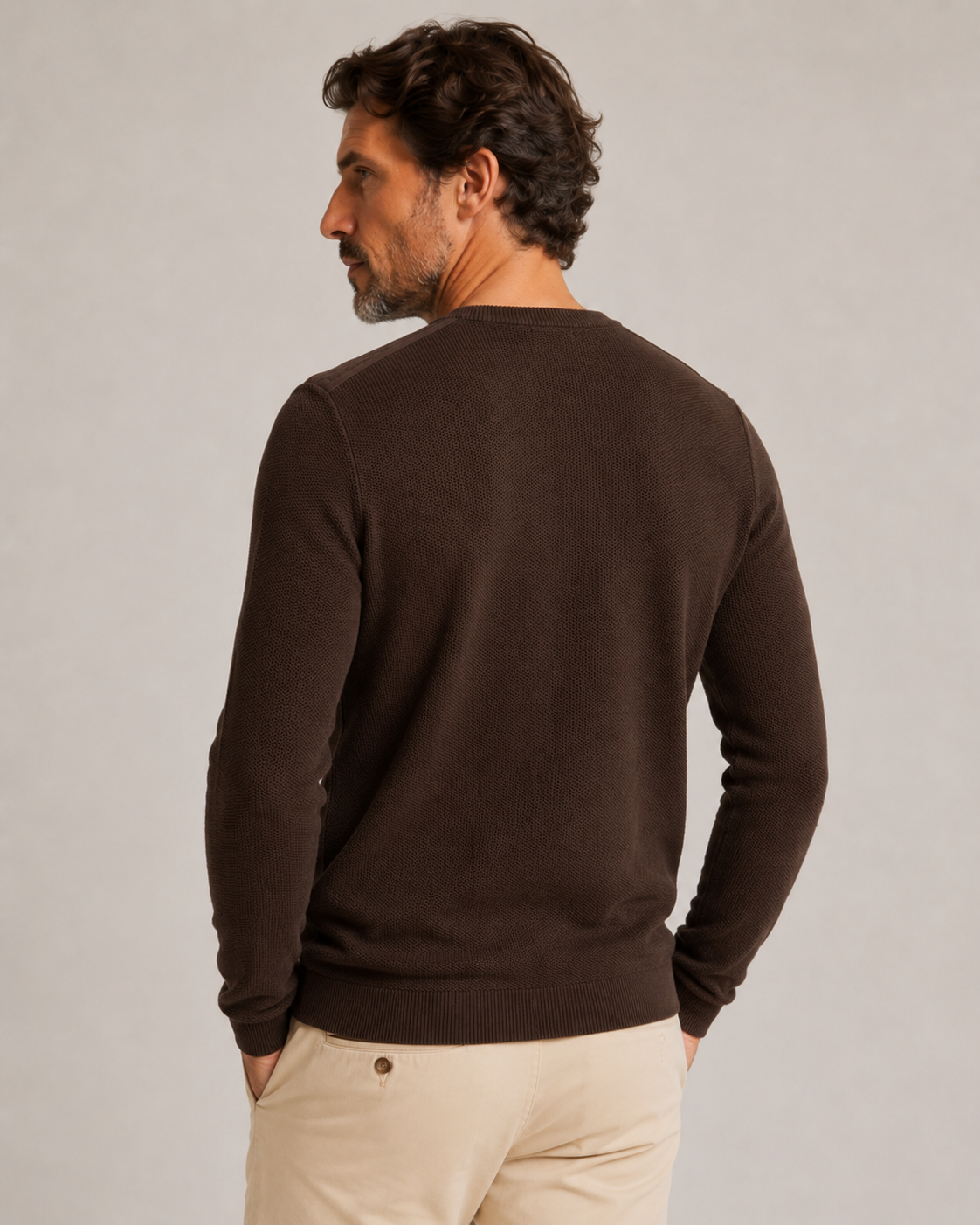 Suéter Sergio K Tricot Detalhe Camurça