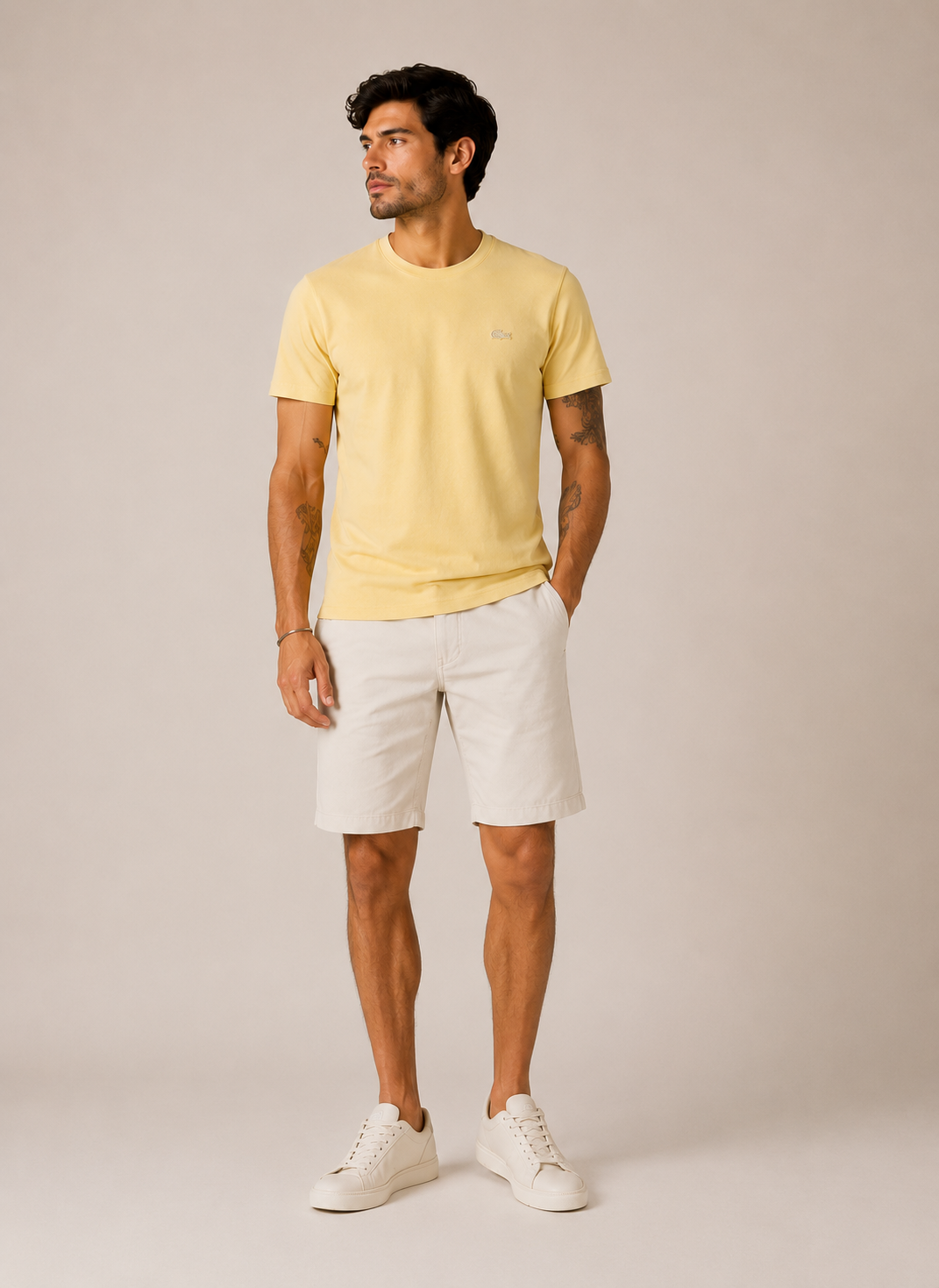 Camiseta Lacoste Piquet Amarela - LIVE