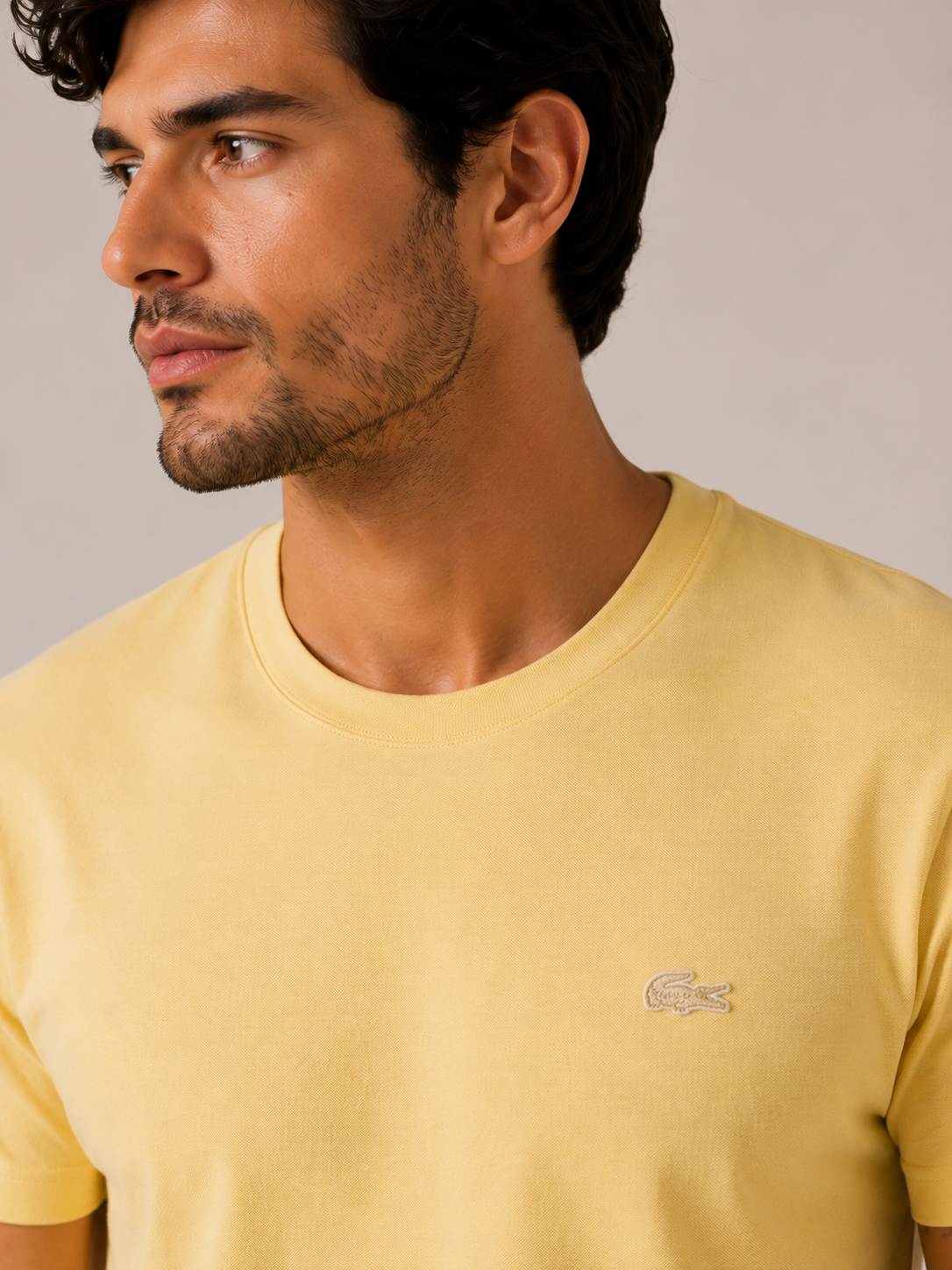 Camiseta Lacoste Piquet Amarela - LIVE