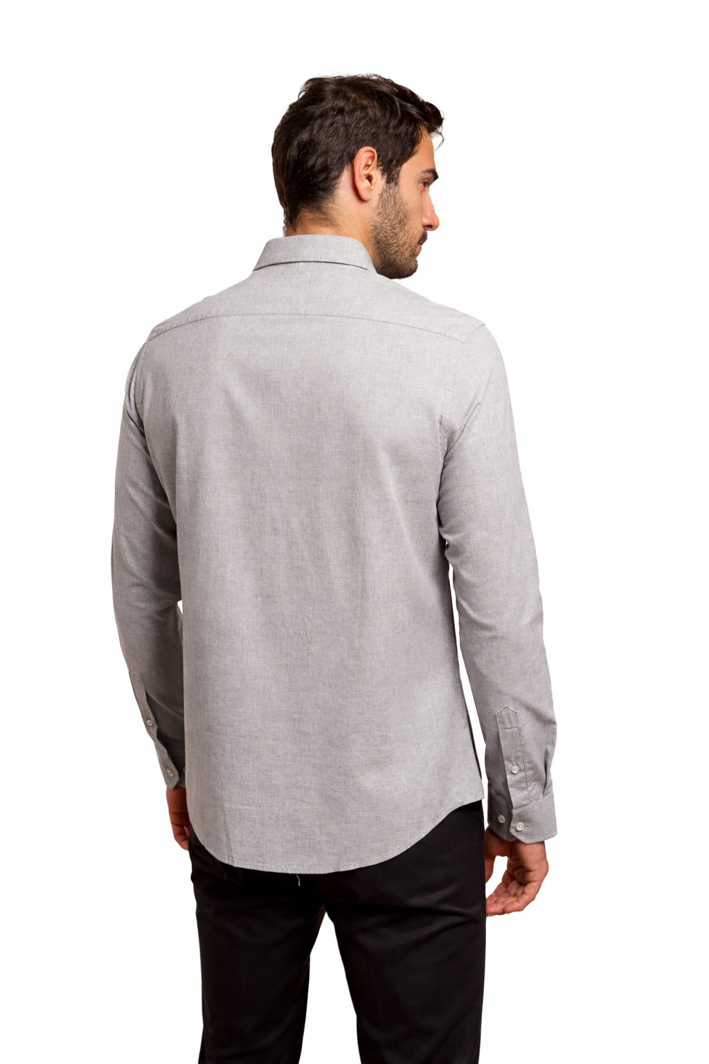 Camisa Dom Henrico Ml Slim Fit Cinza