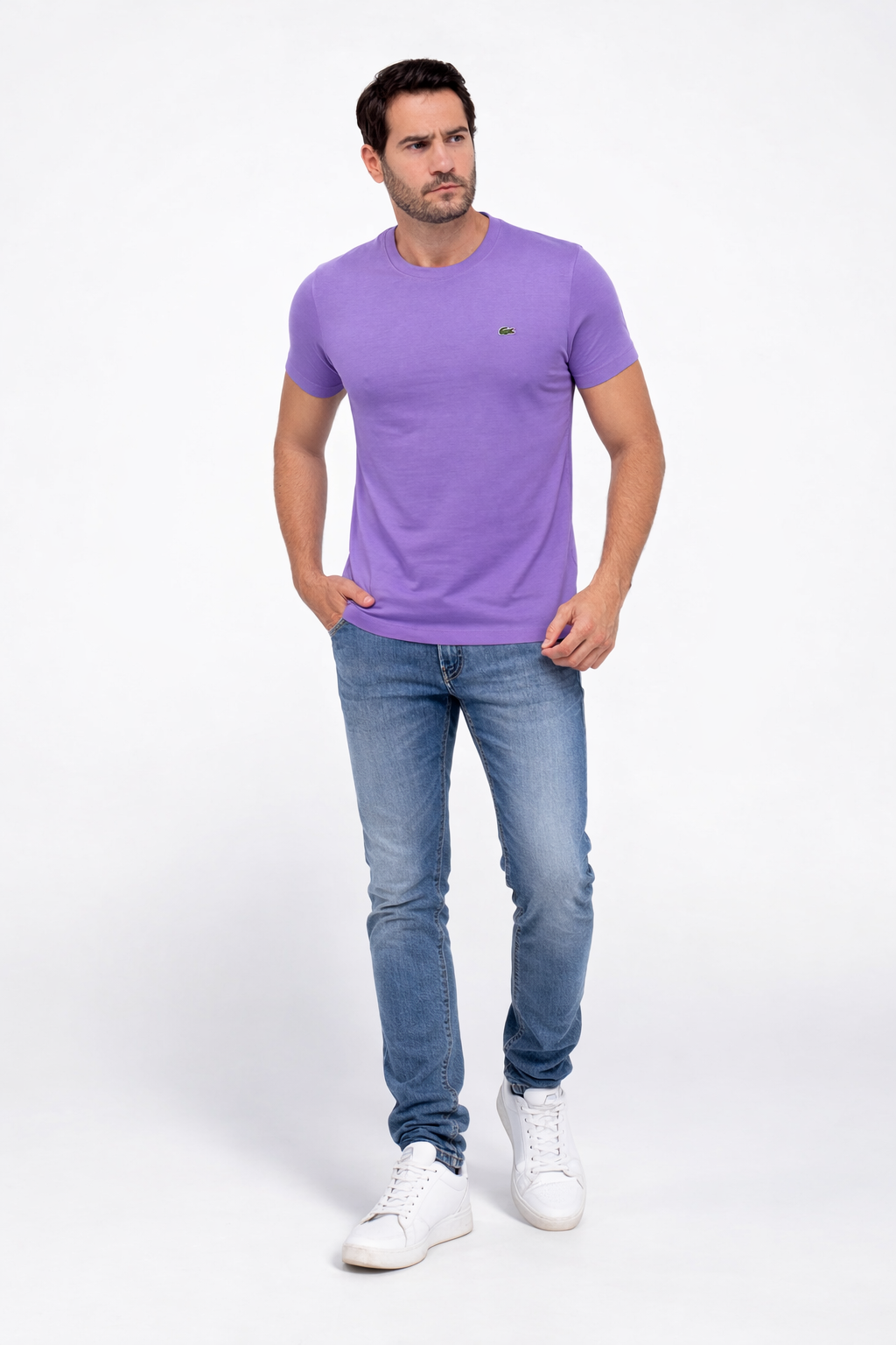 Camiseta Lacoste Básica Regular Fit Pima - Sale