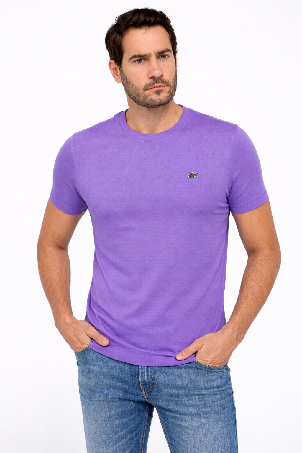 Camiseta Lacoste Básica Regular Fit Pima - Sale