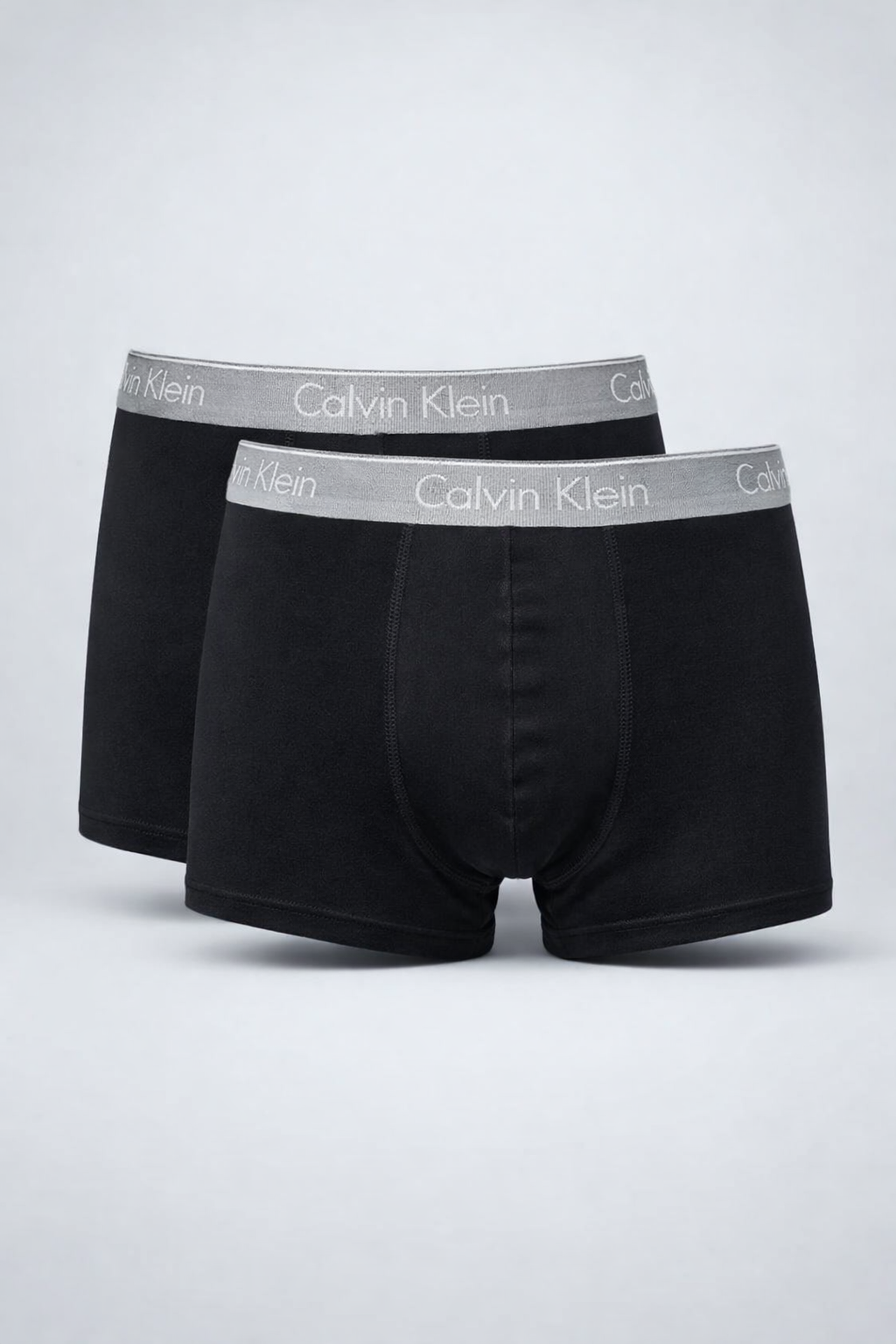 Kit 2 Cuecas Calvin Klein Low Rise Trunk Preto Com Cinza