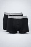 Kit 2 Cuecas Calvin Klein Low Rise Trunk Preto Com Cinza