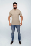 Polo Masculina Dom Henrico Poliamida Logo Peito