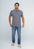 Polo Masculina Dom Henrico Poliamida Logo Peito
