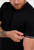 Camiseta Calvin Klein Detalhe Manga Preto