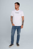 Camiseta Calvin Klein Logo Retângulo Branco