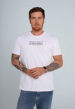 Camiseta Calvin Klein Logo Retângulo Branco
