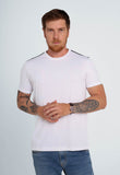 Camiseta Calvin Klein Logo Ombros Branco