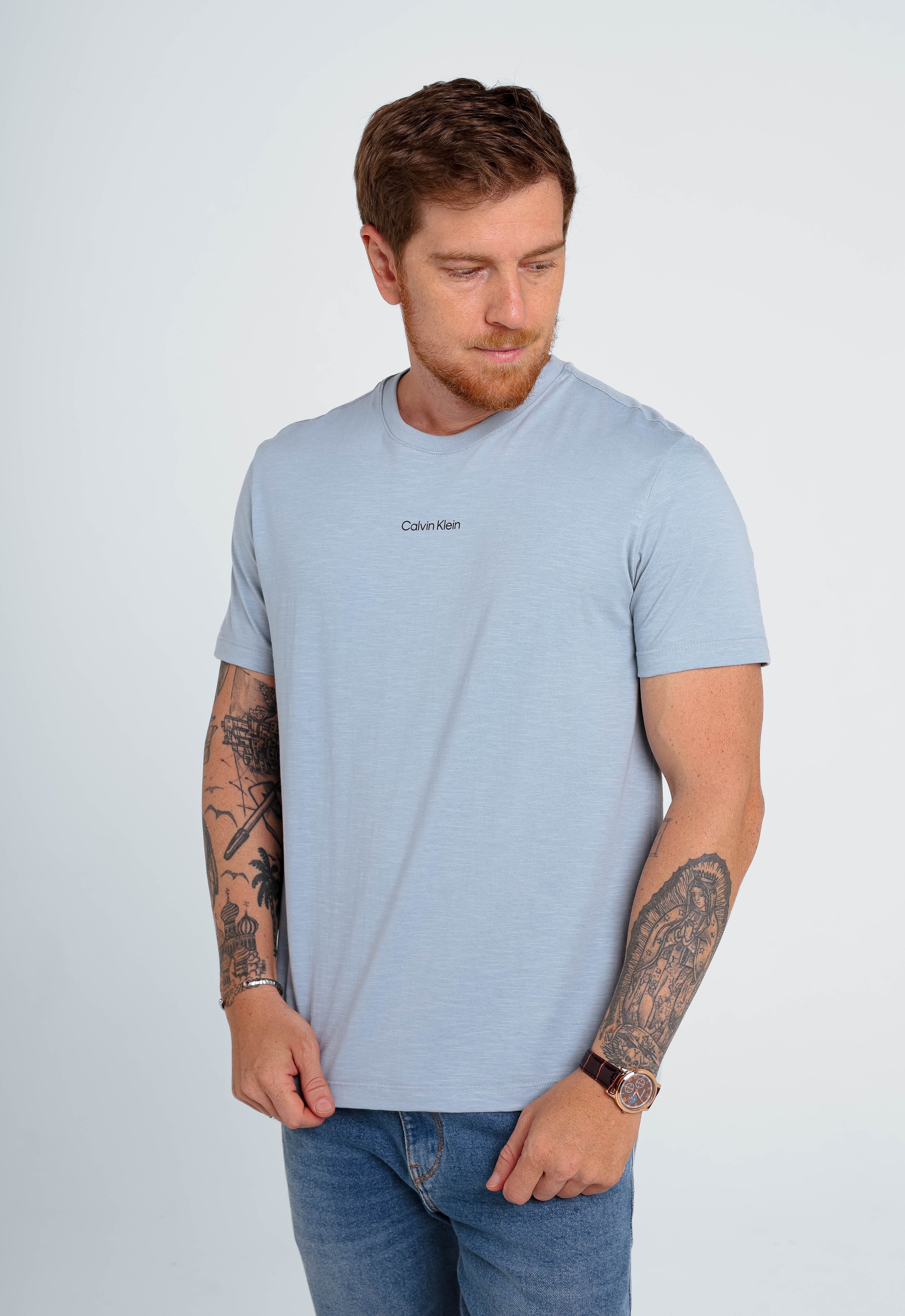 Camiseta Calvin Klein Flamê Logo Central