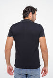 Polo Masculina Calvin Klein Logo  Retilínea Preta