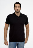 Polo Calvin Klein Regular Básica Lisa Ck Peito Preto