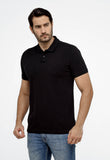 Polo Calvin Klein Regular Básica Lisa Ck Peito Preto