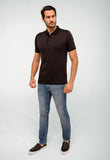 Polo Masculina Calvin Klein Slim Fit Logo Vista