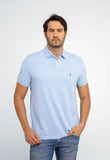 Polo Masculina Regular Fit Tommy Hilfiger Azul Claro