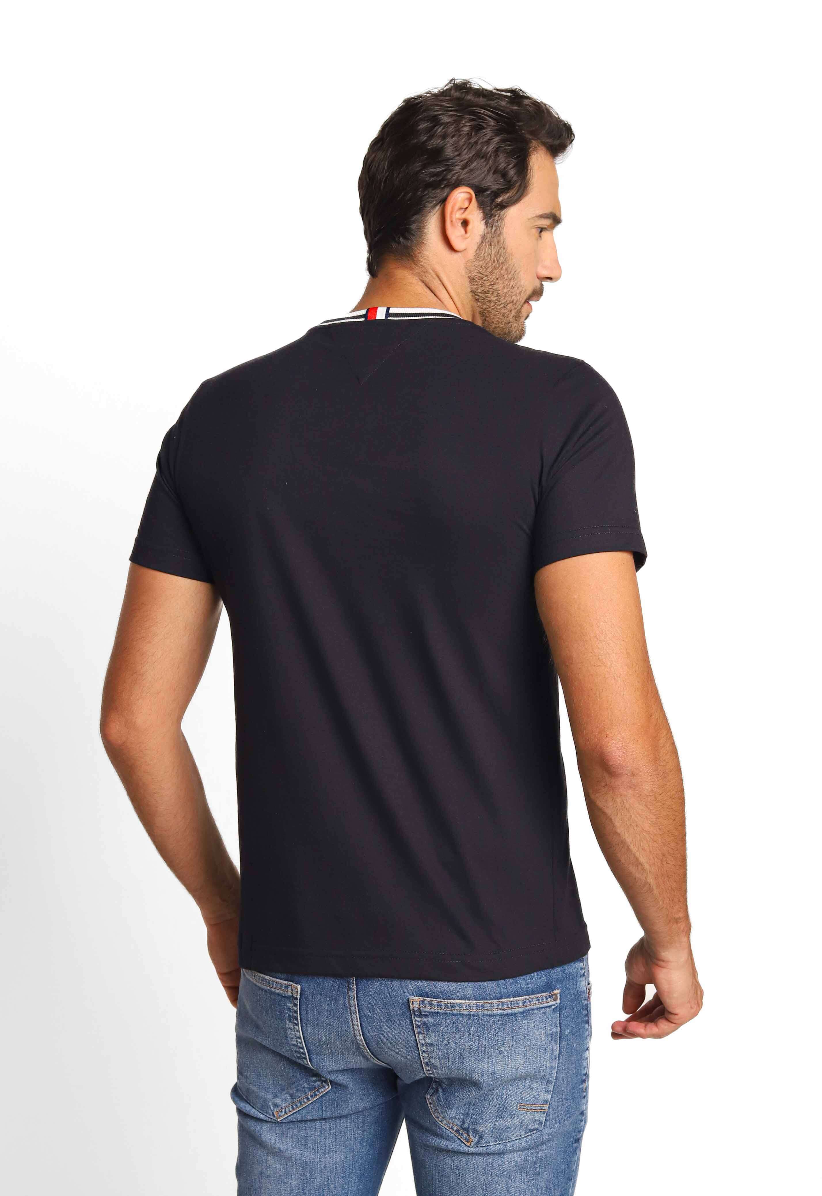 Camiseta Tommy Hilfiger Retilínea Gola - Sale