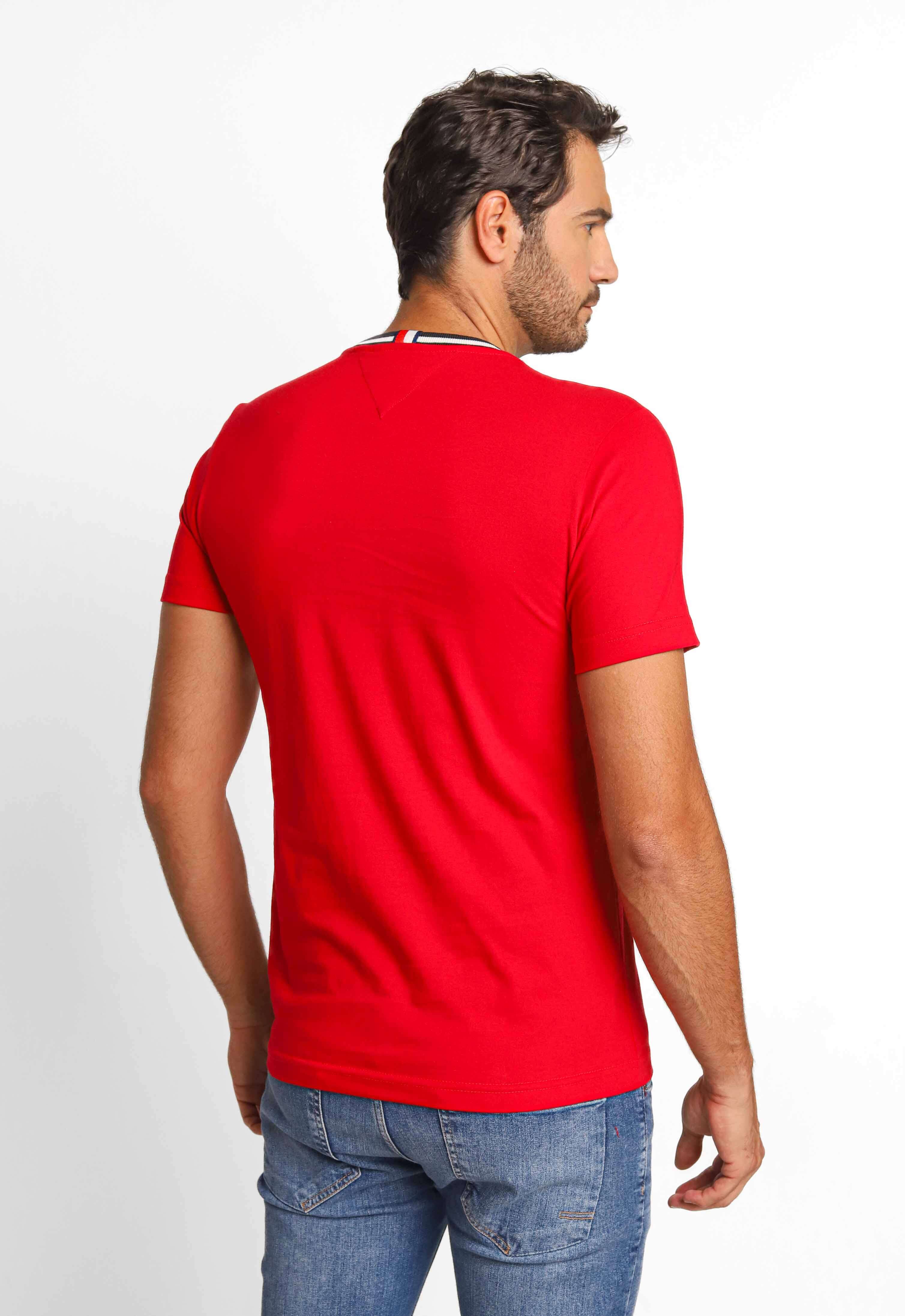 Camiseta Tommy Hilfiger Retilínea Gola - Sale
