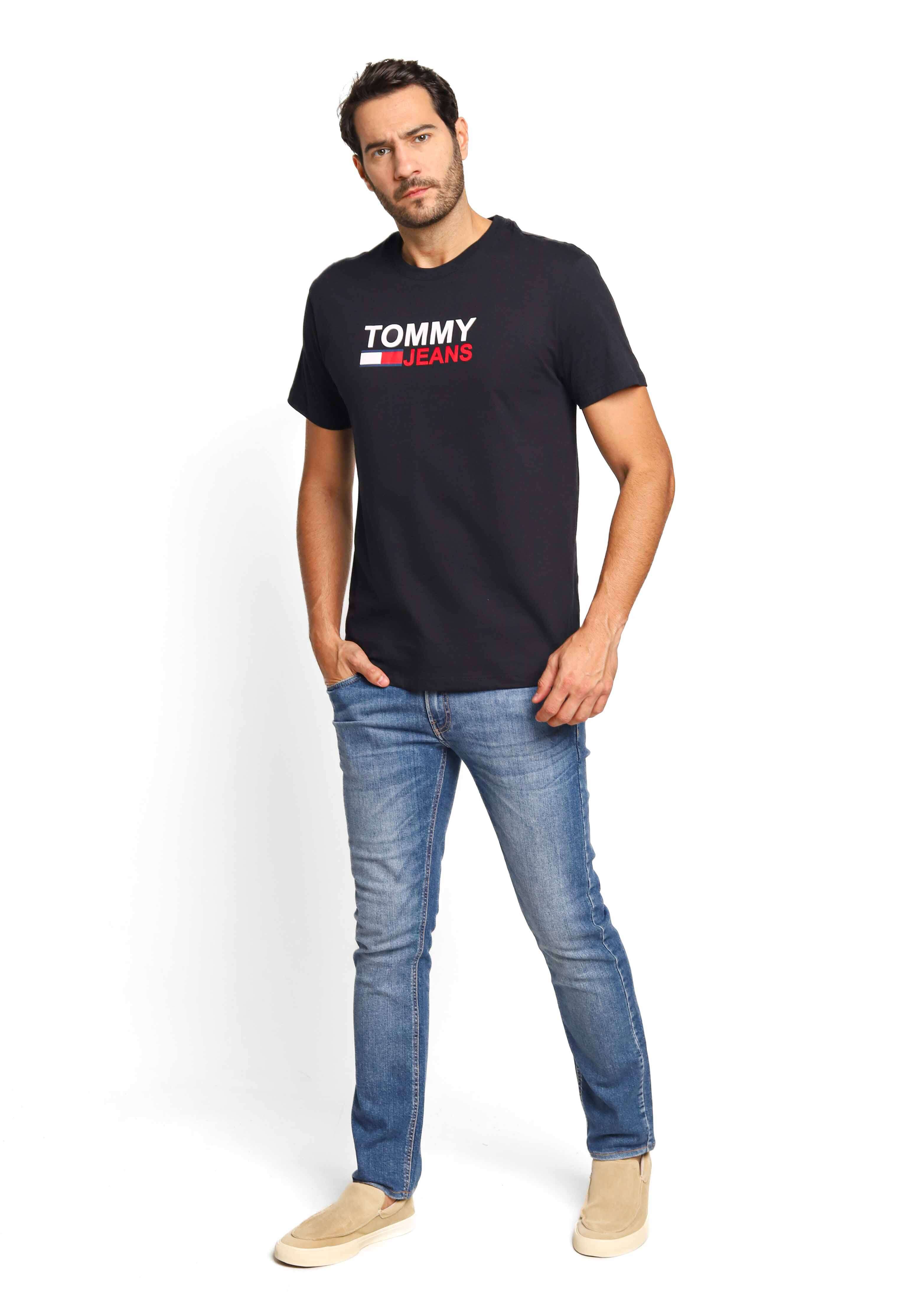 Camiseta Tommy Hilfiger Jeans Logo Central - Sale