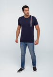Camiseta Tommy Hilfiger Básica Logo Linear