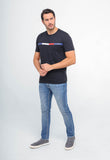 Camiseta Tommy Hilfiger Faixa Tricolor
