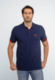 Polo Masculina Tommy Hilfiger Logo Manga