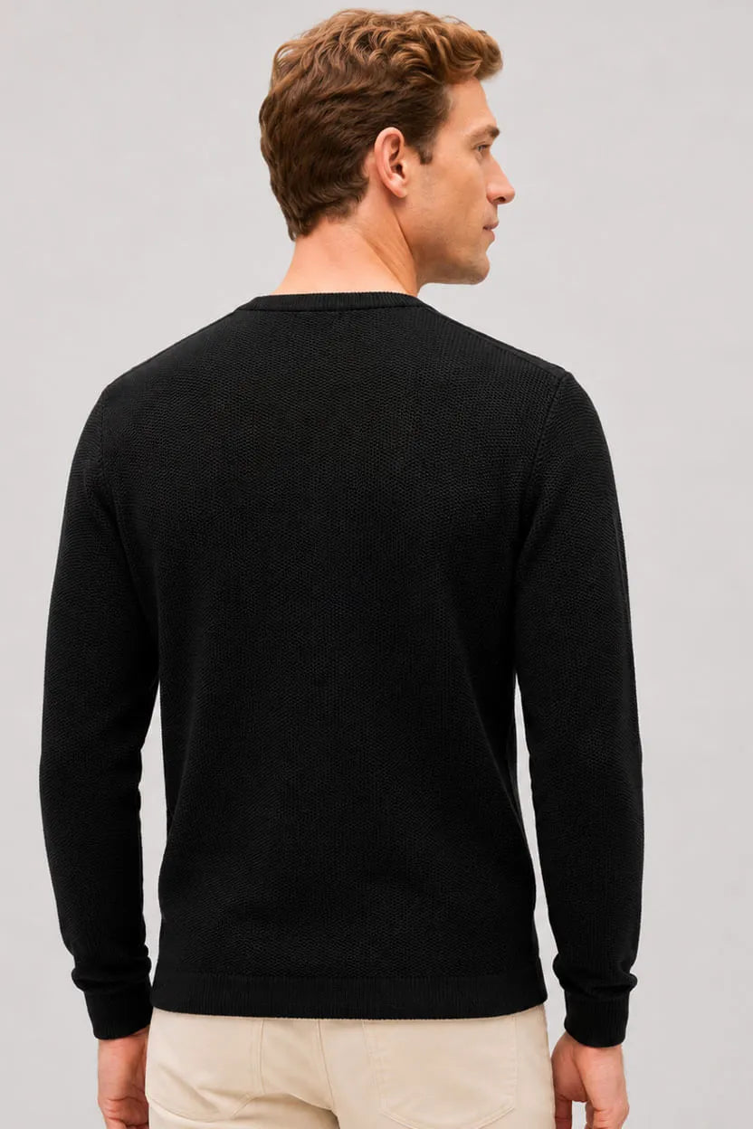 Suéter Sergio K Tricot Detalhe Camurça