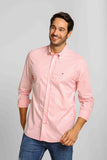 Camisa Tommy Hilfiger Ml Regular Fit Xadrez Rosa