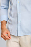 Camisa Tommy Hilfiger ml Slim Fit Knitted Azul Claro